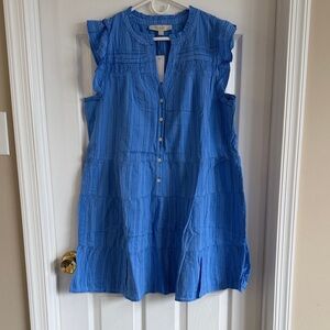 LOFT Blue Sleeveless Mini Dress